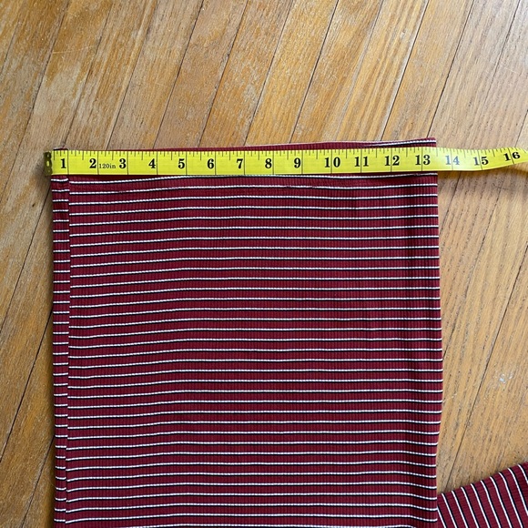 Brick Red Horizontal Stipe 902 Midi Skirt - Picture 5 of 7